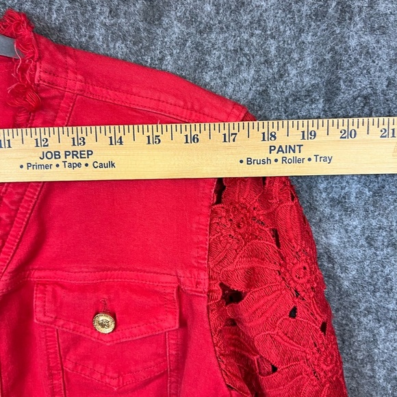 Peter Nygard Vibrant Red Fringe Jacket Size L - Picture 4 of 11